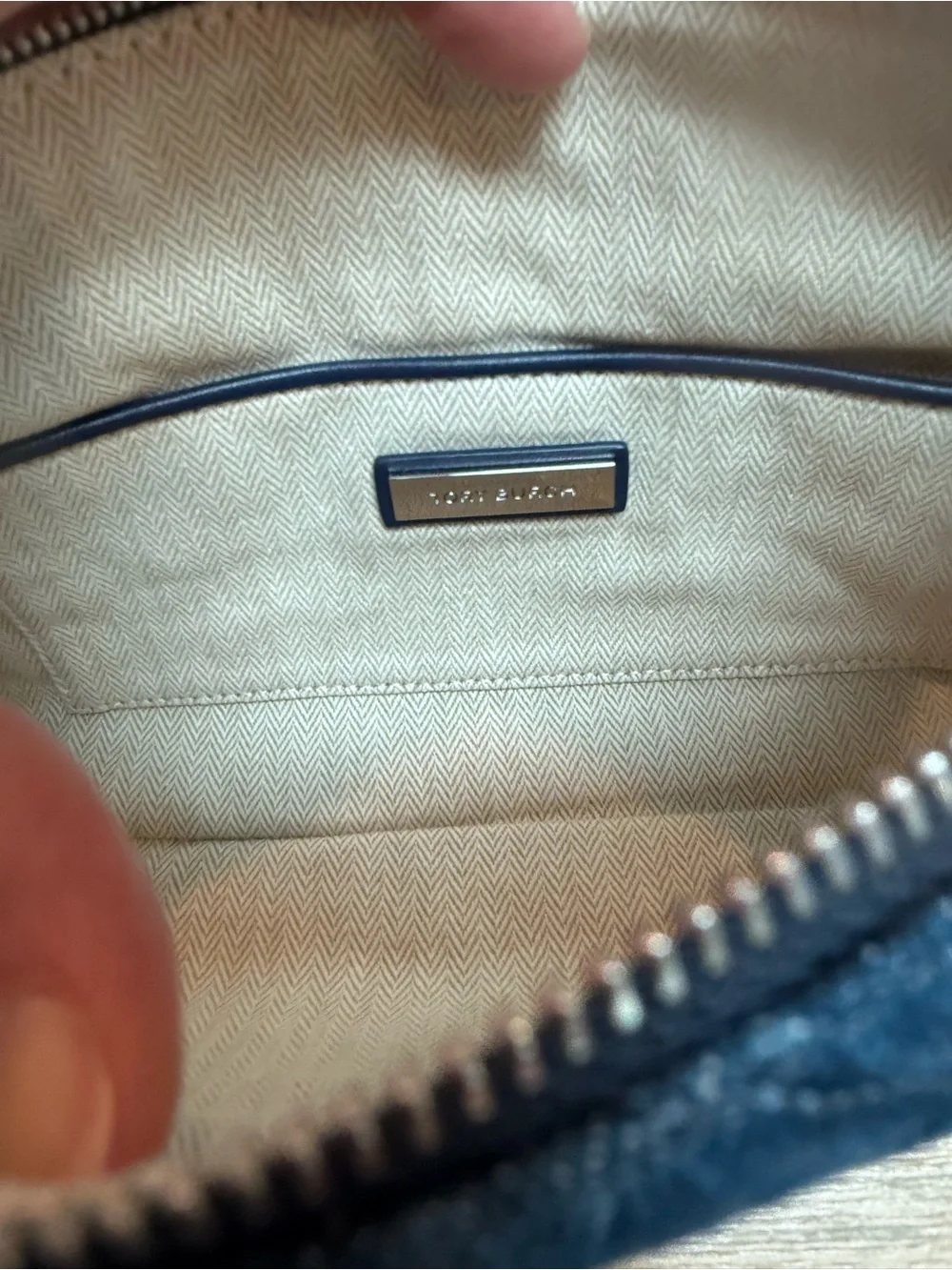 Tory Burch Willa Denim Quilted Shoulder Bag